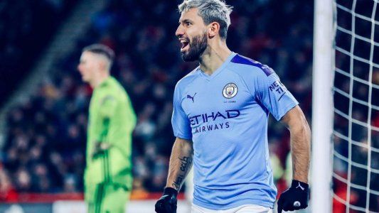 Agüero entró para darle el triunfo a Manchester City ante Sheffield y se acerca a un podio histórico en la Premier League