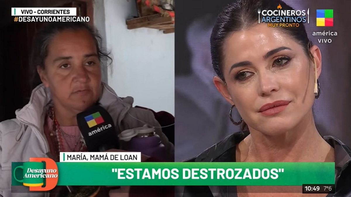 El llanto de Pamela David en medio de la entrevista con la mamá de Loan, a