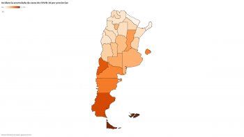 Coronavirus en Argentina: cuál es la situación de contagios en cada una de las provincias