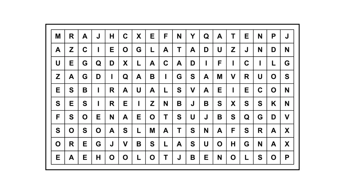Encontrá la frase escondida en una sopa de letras con una cita literaria oculta