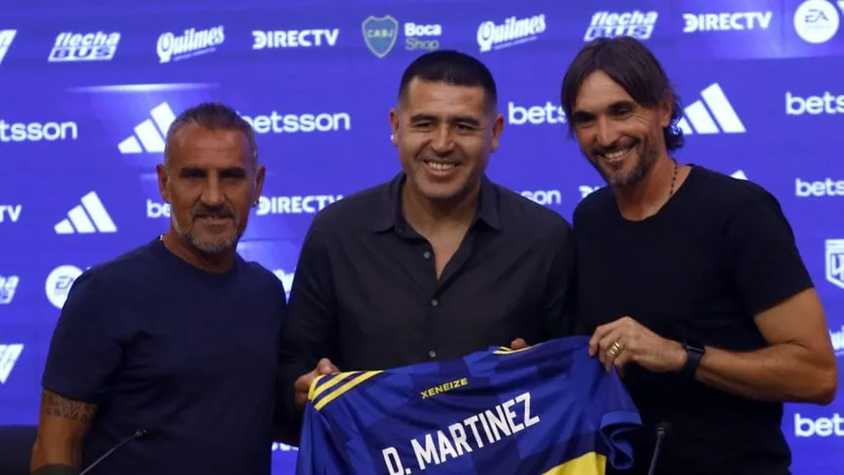 Diego Martínez fue presentado de forma oficial en Boca. (Foto; Télam)