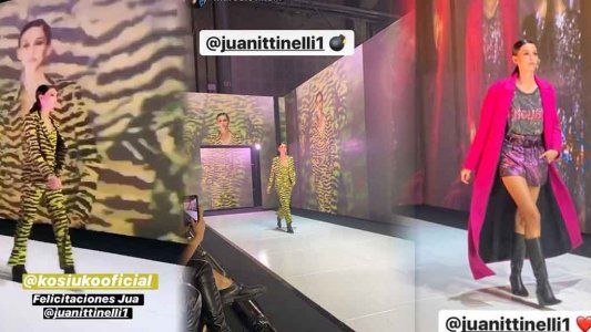 Juanita Tinelli hizo su debut como modelo para la marca de sus suegros