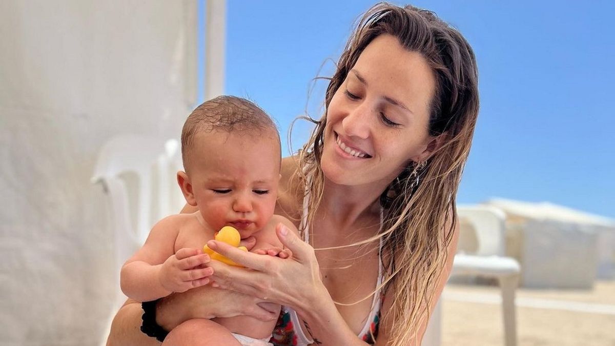 Luca Cubero y su primer día de playa en Mar del Plata: todas las fotos