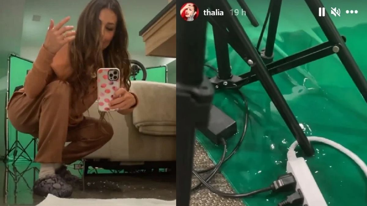 El huracán Ida inundó la casa de Thalía: el impactante video