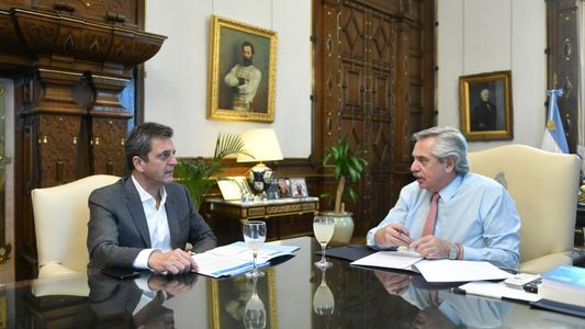Alberto Fernández y Sergio Massa almorzaron a solas en la Casa Rosada