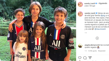 El consuelo de Wanda para Mauro Icardi tras la derrota en la final de la Champions League