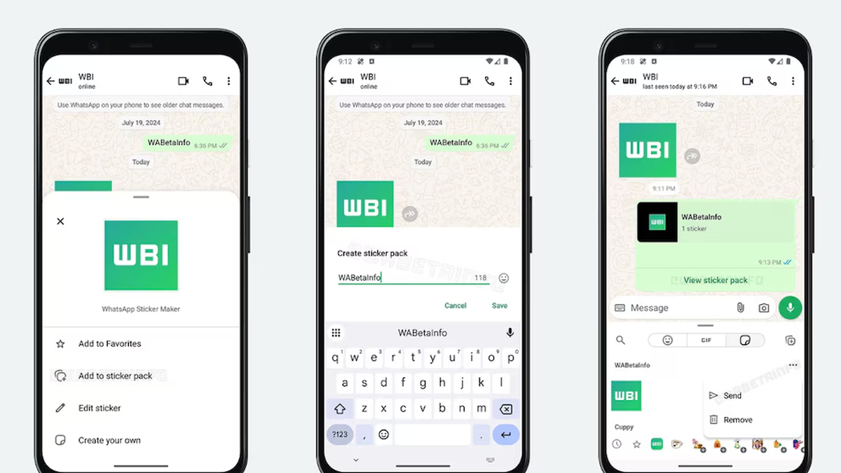 Pronto podr&aacute;s enviar m&uacute;ltiples stickers en un solo mensaje con la nueva funci&oacute;n de WhatsApp. Foto: WeBetaInfo.