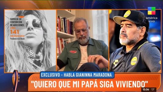 Gianinna Maradona habló en Intrusos: Lo que quiero es que mi papá siga viviendo