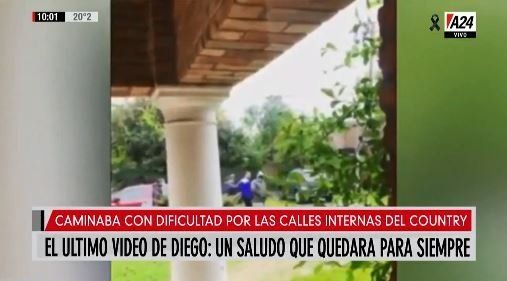 El último video de Diego Maradona con vida en el country San Andrés