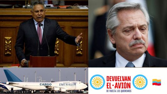 Conflicto entre Argentina y Venezuela por el avión iraní: Alberto Fernández pelele y títere, una marcha y un spot