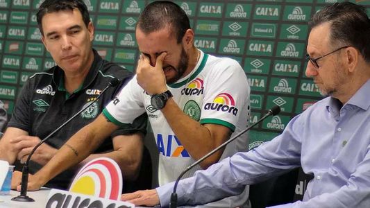 Un futbolista del Chapecoense lloró en la conferencia de prensa