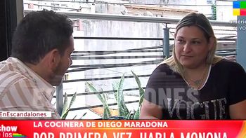 Impactante entrevista a Monona, la cocinera de Maradona: La psiquiatra me pidió que le haga respiración boca a boca
