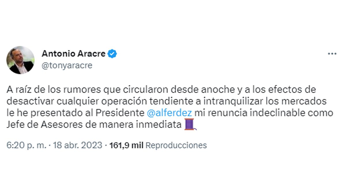 A Cuatro Meses De Asumir Renunció Antonio Aracre Jefe De Asesores De Alberto Fernández 8120