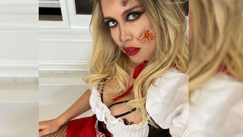 Wanda se sacó el disfraz de Halloween y se quedó totalmente desnuda para la foto