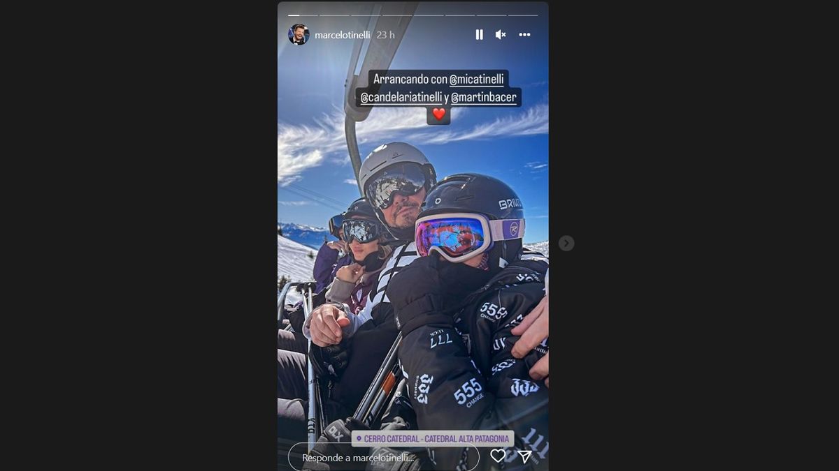 El viaje de Marcelo Tinelli, sus hijos y su primo El Tirri a Bariloche, donde aprovecharon para esquiar tal como lo hacen todos los inviernos. 