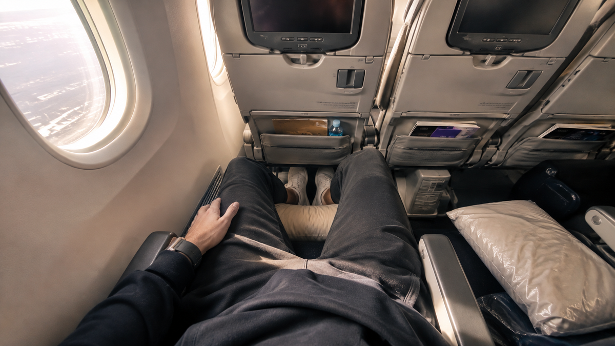 El truco para pasajeros altos que tienen que viajar en avión durante muchas horas en clase turista