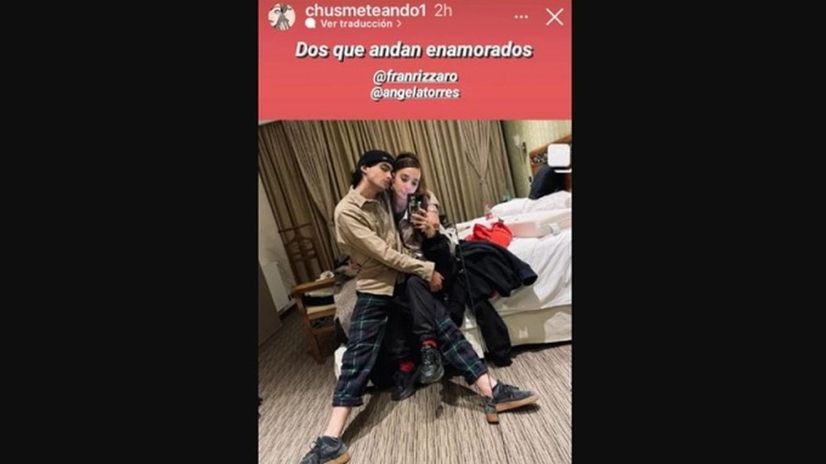 Ángela Torres y Franco Rizzaro descubiertos por Chusmeteando. 
