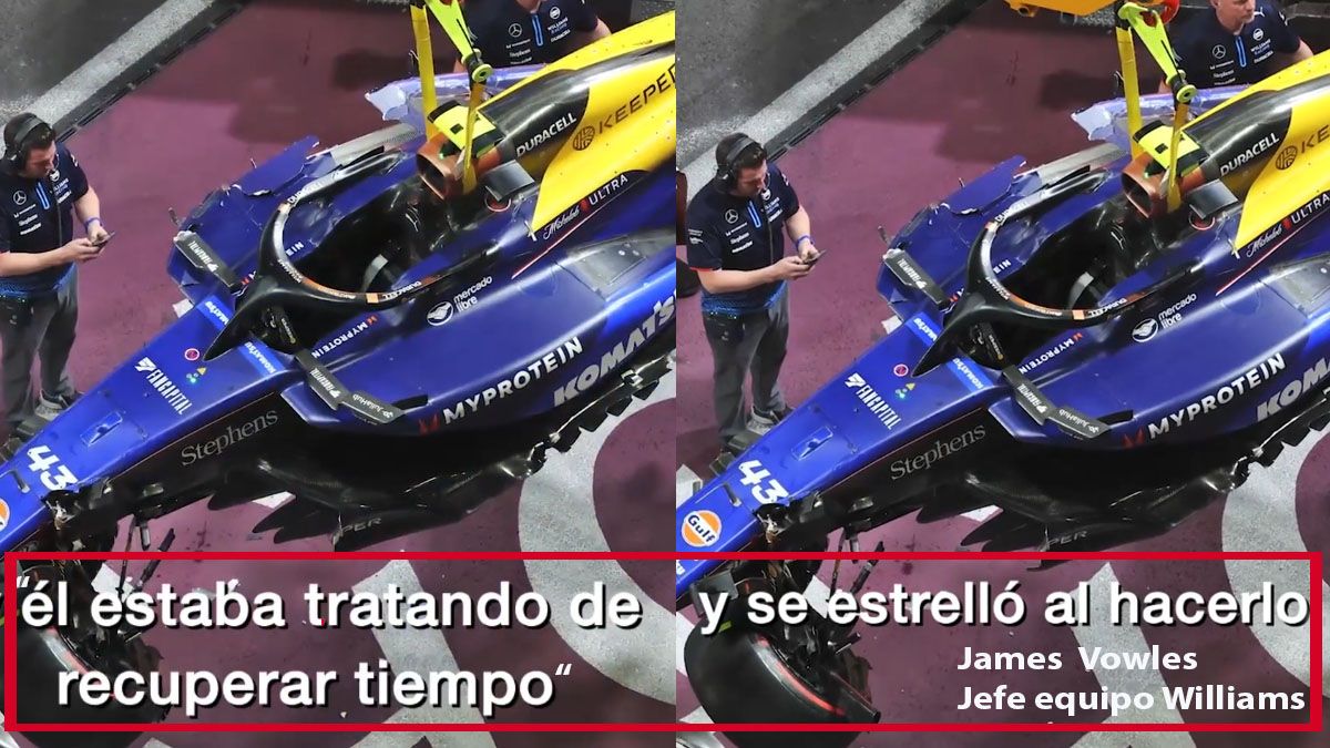 Que precipitó el accidente de Colapinto en Las Vegas, según el jefe del equipo Williams. (Foto: A24.com)