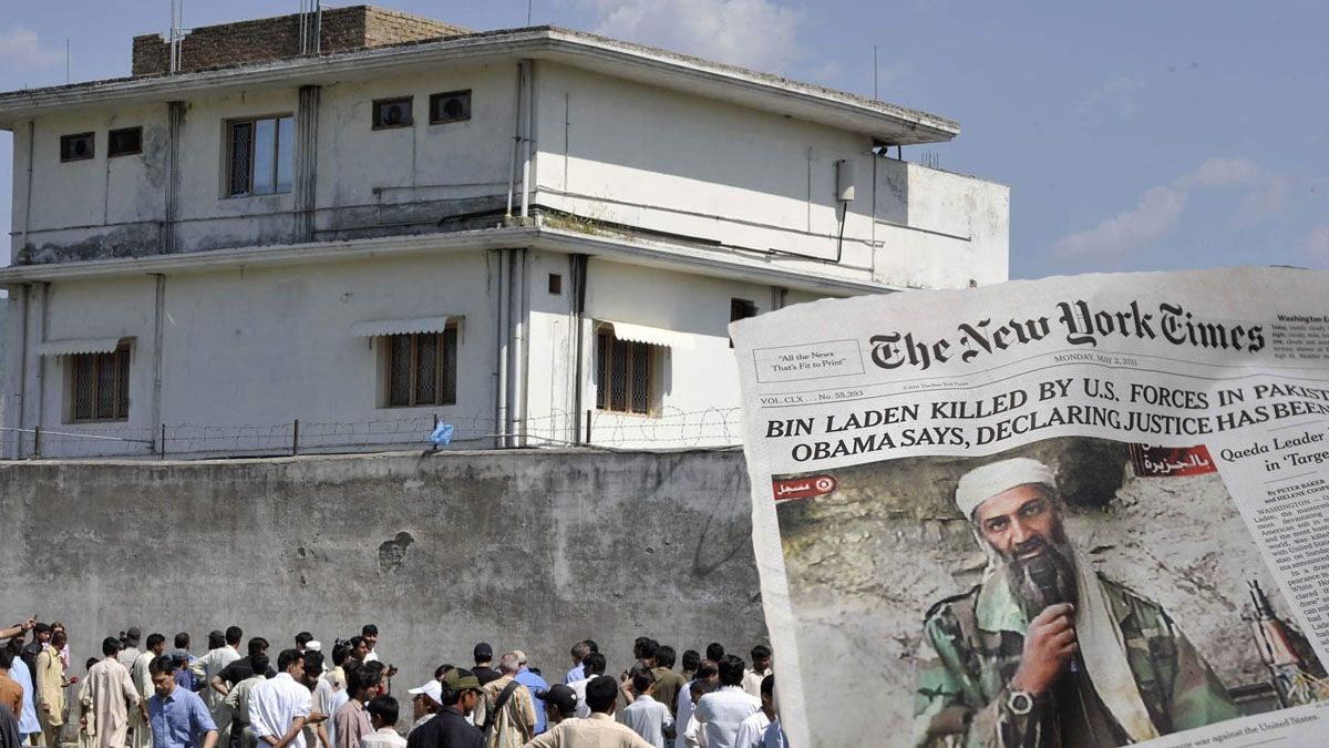 El refugio de Osama Bin Laden y la noticia al mundo de su muerte. (Foto: Gentileza NYT)