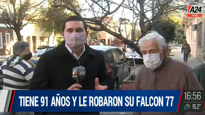 Un jubilado de 91 años vio cómo le robaron su Falcon 77 Deluxe valuado en 700 mil pesos