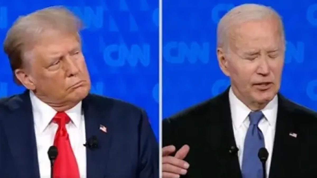 Un Trump que mintió reiteradamente ante un Biden errático y perdido. El debate en la democracia más poderosa del mundo. (Foto: Captura de TV)