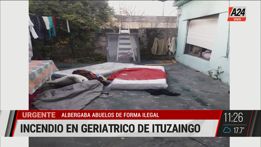 Alarma por el incendio en un geriátrico trucho en Ituzaingó