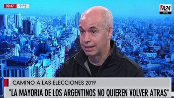 Horacio Rodríguez Larreta, tajante: El candidato de Cambiemos es Macri, sí o sí, con Vidal en la provincia