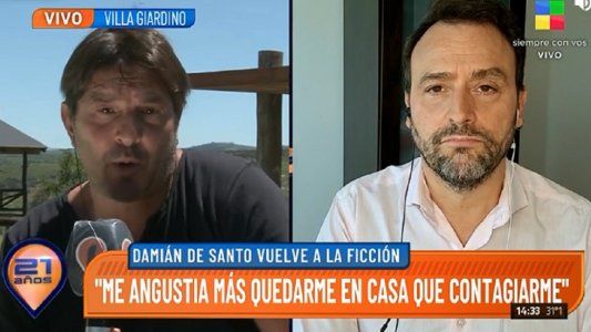 Damián de Santo y el coronavirus: Prefiero salir de mi casa y contagiarme a morirme de angustia