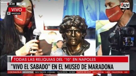 A24 recorrió todos los tesoros del Museo de Maradona en Nápoles