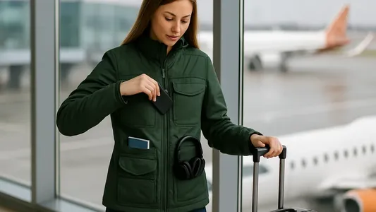La campera con 16 bolsillos que promete aliviar el equipaje de mano en los viajes