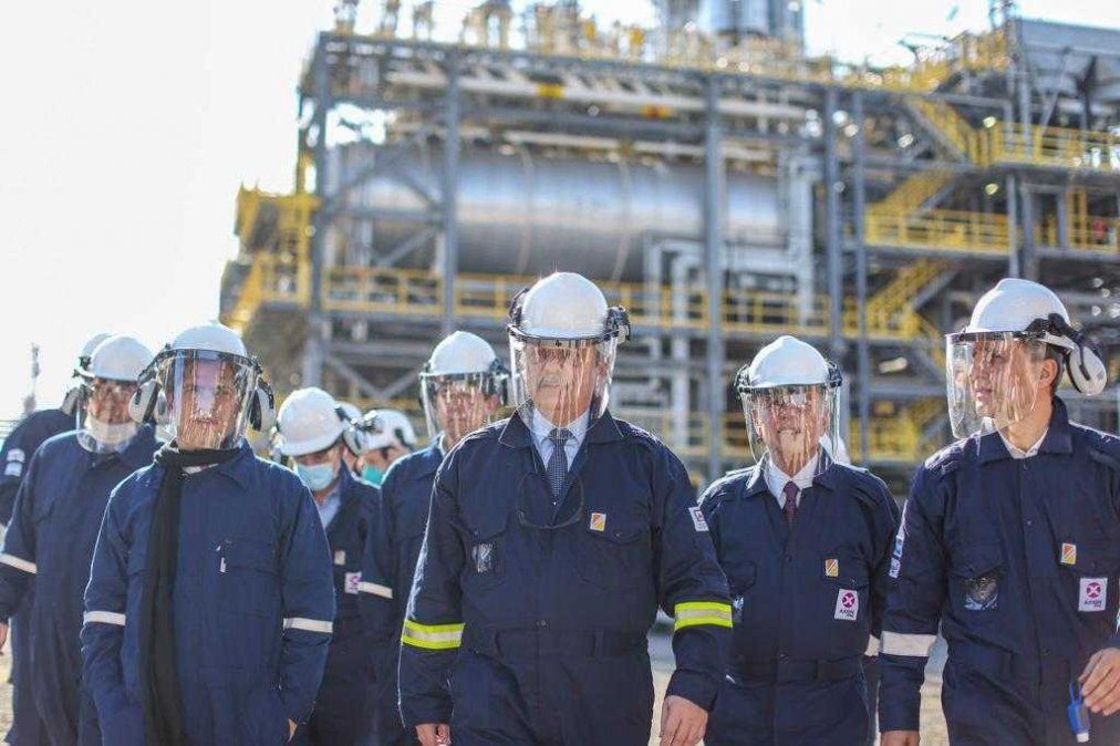 Alberto inauguró una planta petrolera de Bulgheroni y le hizo un guiño positivo al empresariado