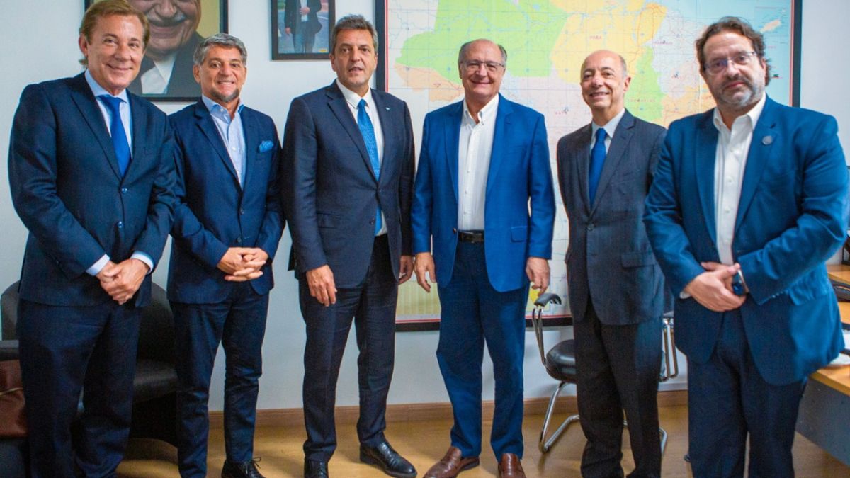 El ministro de Economía, Sergio Massa, mantuvo encuentros de trabajo en San Pablo con Fernando Haddad y Geraldo Alckmin (Foto: Sergio Massa).