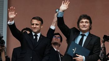 Javier Milei recibió a Emmanuel Macron en la Casa Rosada