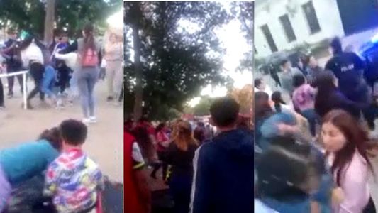 De la fiesta por el Día del Niño a una batalla campal: el video de la violenta pelea a piñas y cadenas