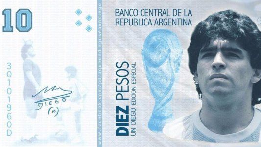 Presentan en el Senado un proyecto de ley para que Maradona aparezca en billetes y sellos postales