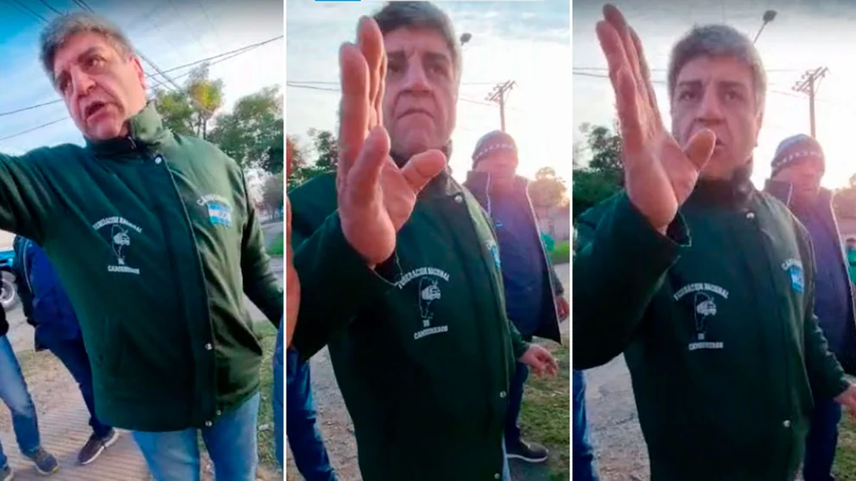 Otra vez amenazas y bloqueo de Camioneros a una empresa: A vos te comemos cruda (Foto: captura de video)