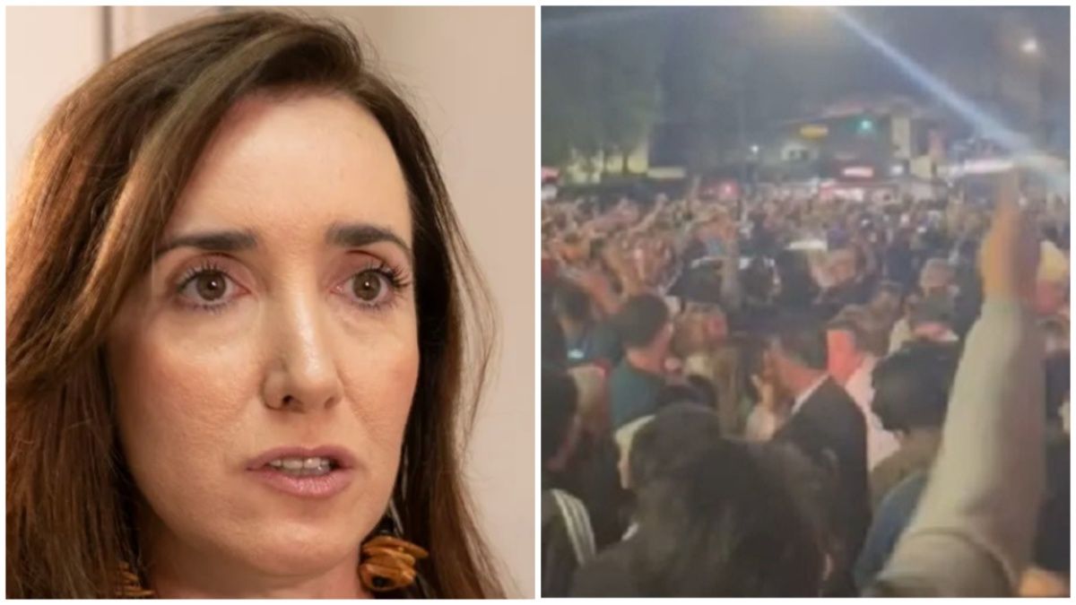 Villarruel&nbsp;fue recibida por un grupo de manifestantes con abucheos