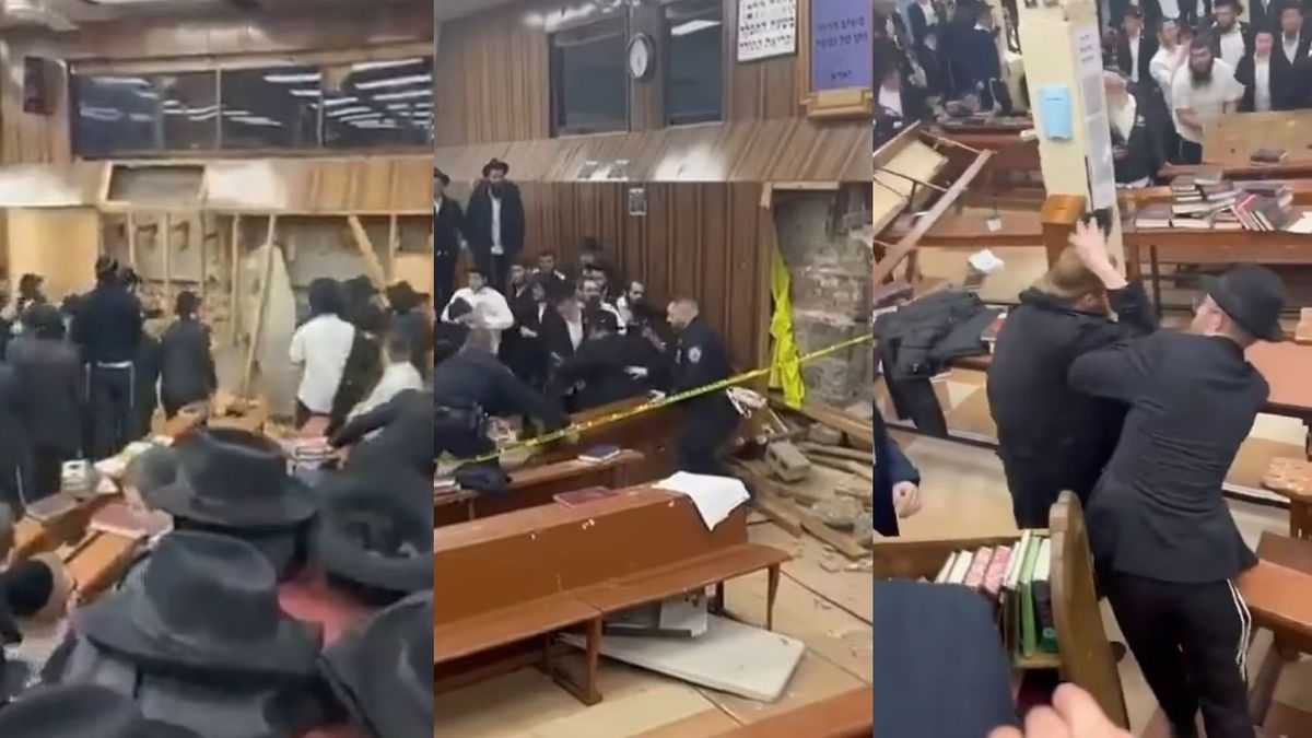 Los videos que desataron un escándalo en una sinagoga de Nueva York: túneles secretos y escenas salvajes (Foto: captura)