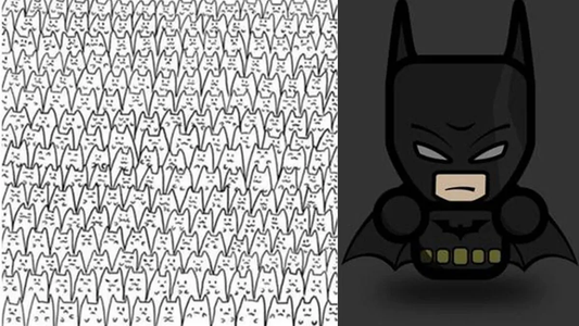 Desafío visual: dónde está el Batman intruso entre los gatos