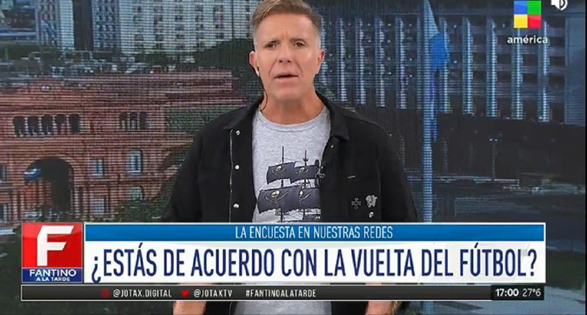 Alejandro Fantino: Lo dije hace seis meses: si vuelve el fútbol, volvemos todos viejo... ¡Basta!