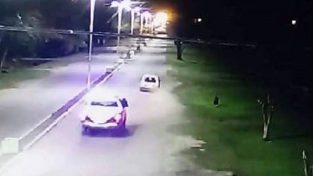 Masacre de San Miguel del Monte. Una parte de la persecución, captada por las cámaras. 