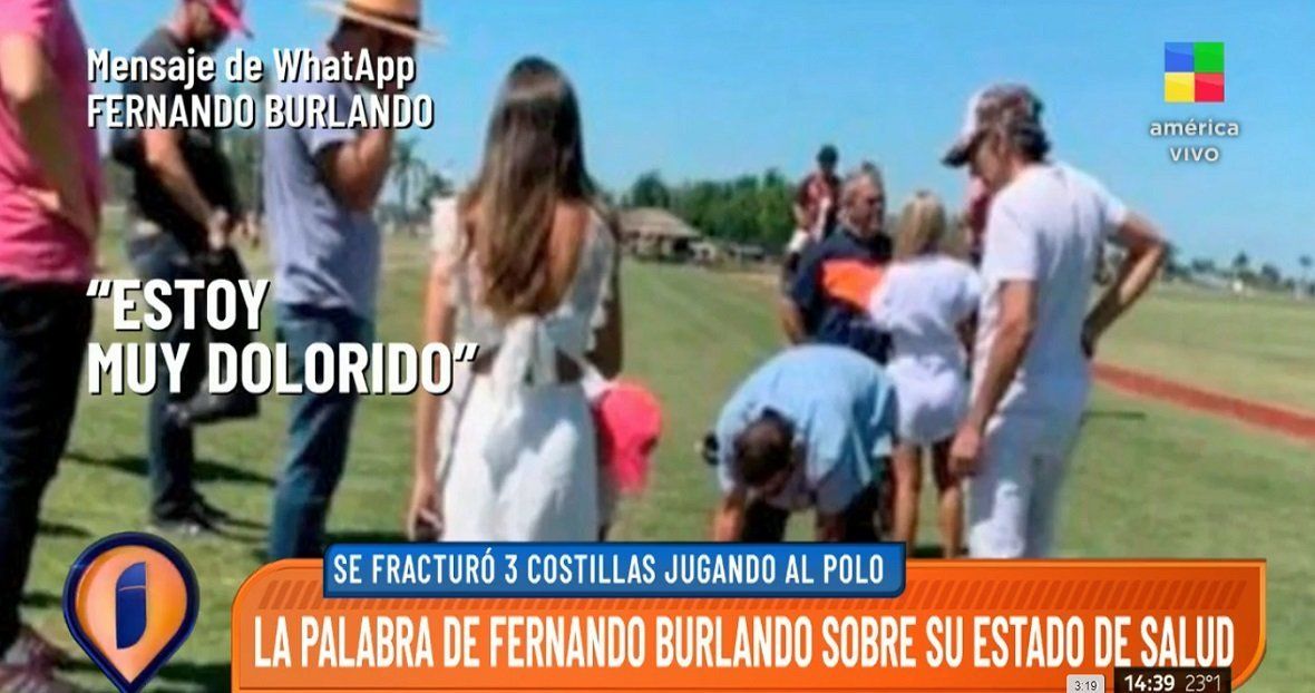 Fernando Burlando tras la caída jugando al polo: Respiro poquito para que no me duela el tórax