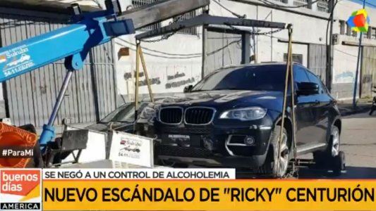 Un nuevo escándalo de Ricardo Centurión: se negó a un control de alcoholemia y le secuestraron el auto