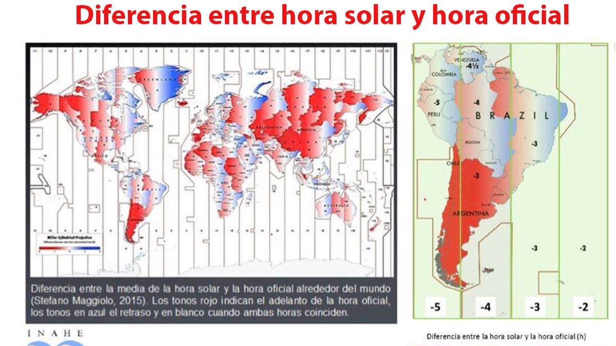 La Argentina tiene un desfasaje de 1 hora de más en relación con el huso establecido según el movimiento del sol (Foto: gentileza Conicet).