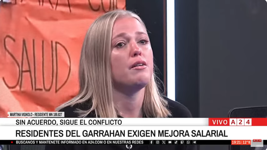Residentes del Garrahan en A24: entre lágrimas le pidieron a Milei un salario digno y apoyo a la salud pública