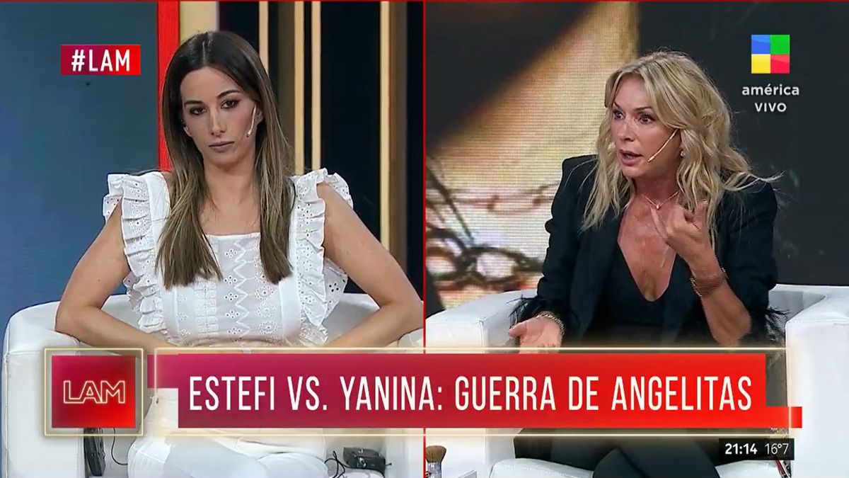 Yanina Latorre cruzó a Estefi Berardi  en LAM (América TV) por su fake news y se desató un tenso momento entre las angelitas. 