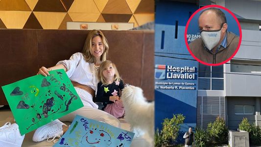 Martín Insaurralde se asomó a la ventana del hospital para celebrar el día del padre con su hijo