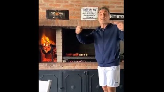Oscar Ruggeri mostró el asado vegetariano para su familia y generó polémica