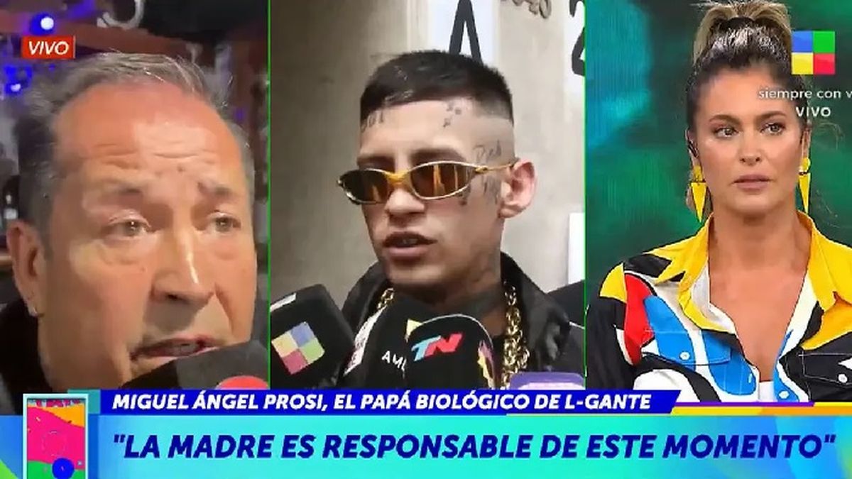 El padre biológico de L-Gante, Miguel Ángel Prosi, rompió el silencio hace unos días en A la tarde (América TV). 