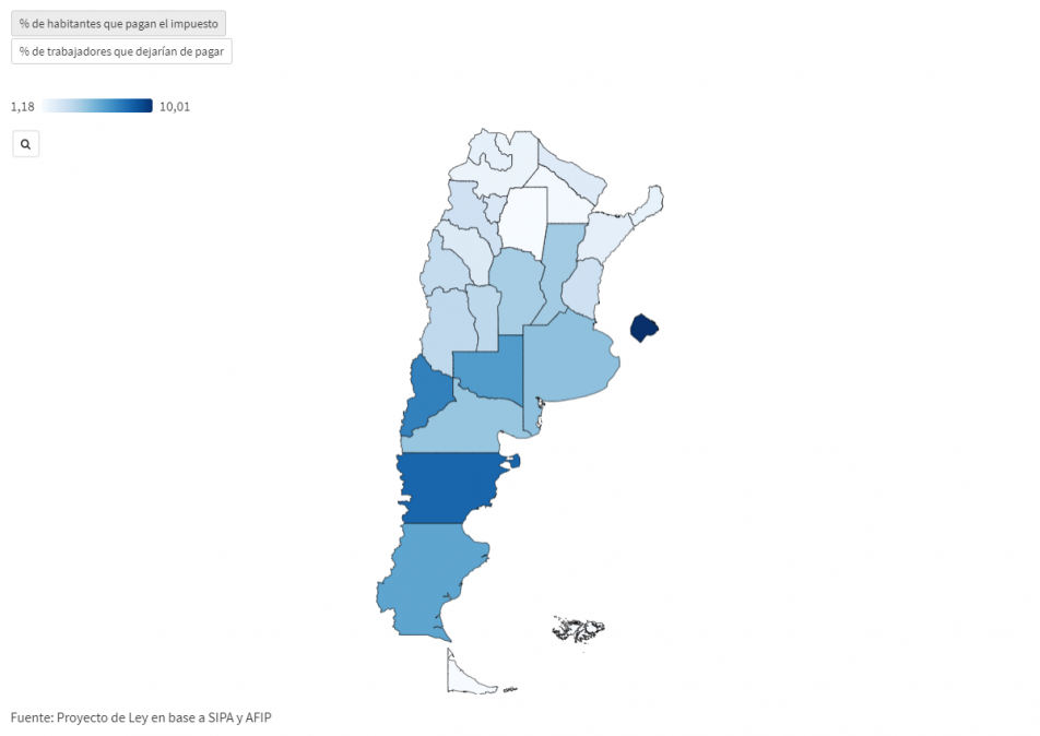 Ganancias: en qué provincias lo paga la mayor parte de la población y cuáles se beneficiarían más por la suba del mínimo no imponible